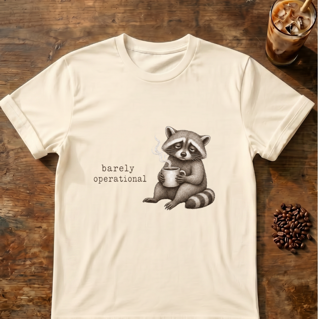 Barely Operational Raccoon T-Shirt
