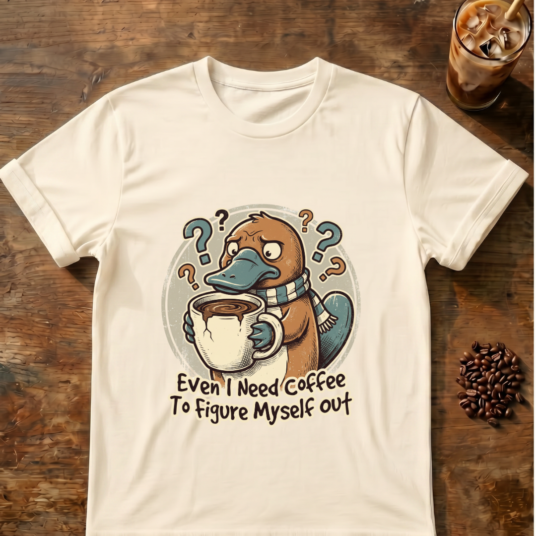 Platypus Even I need Coffee T‑Shirt
