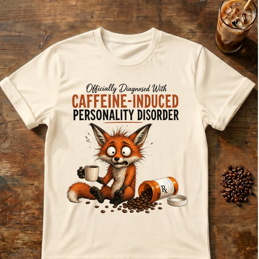 Caffeine-Induced Personality Disorder Fox T-Shirt