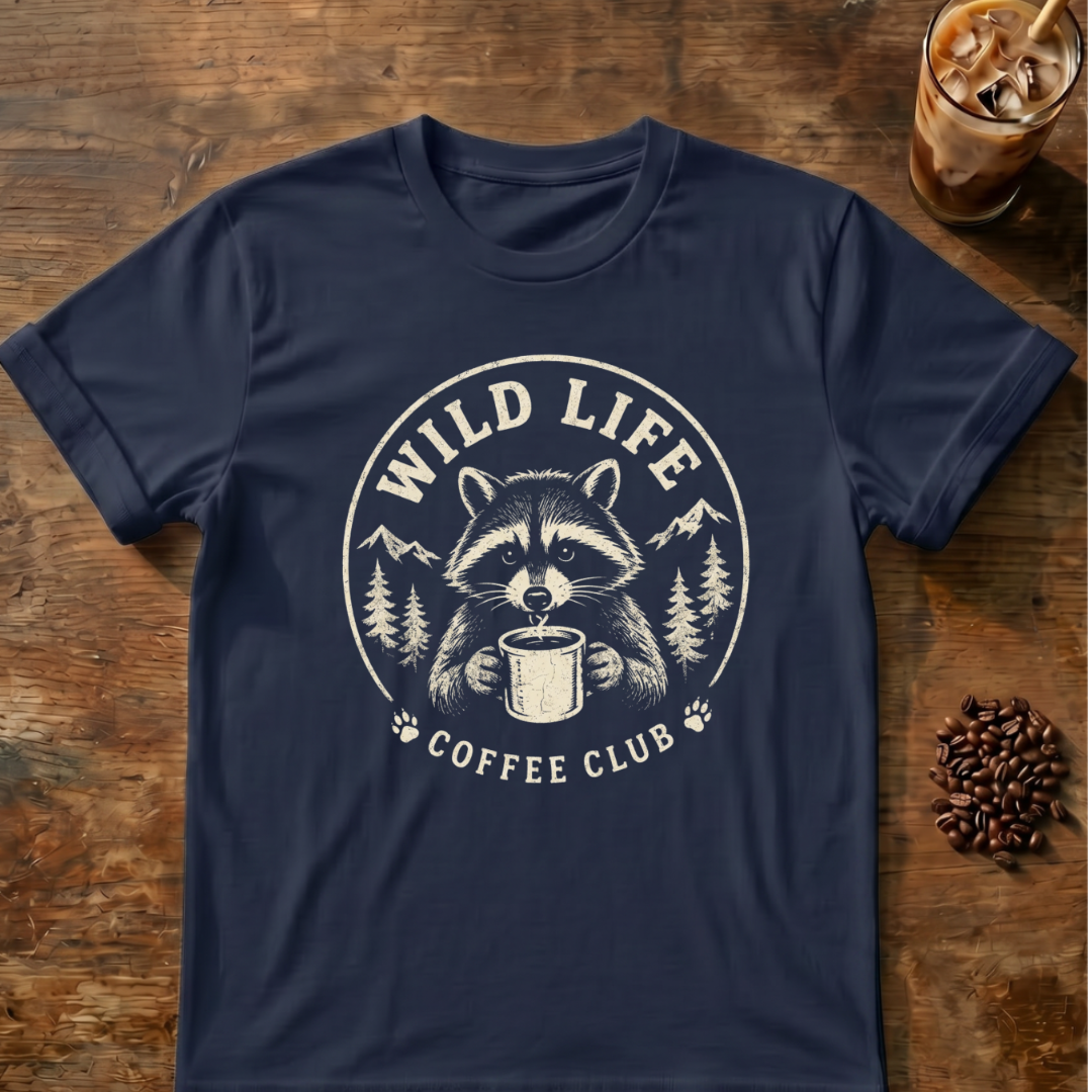 Wild Life Coffee Raccoon T-Shirt