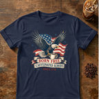Born Free, Caffeinated Always Patriotic T‑Shirt