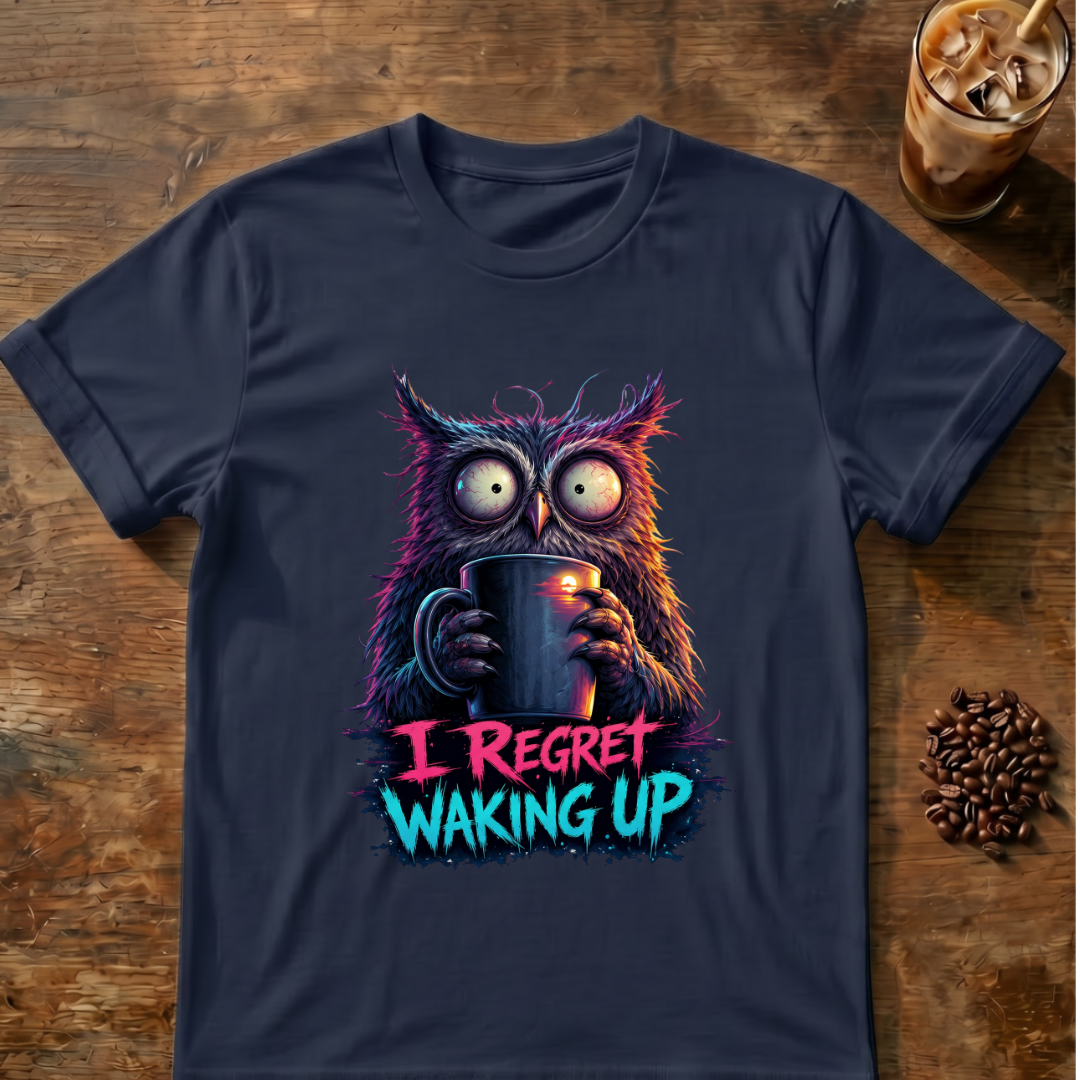 I Regret Waking Up Owl T-Shirt
