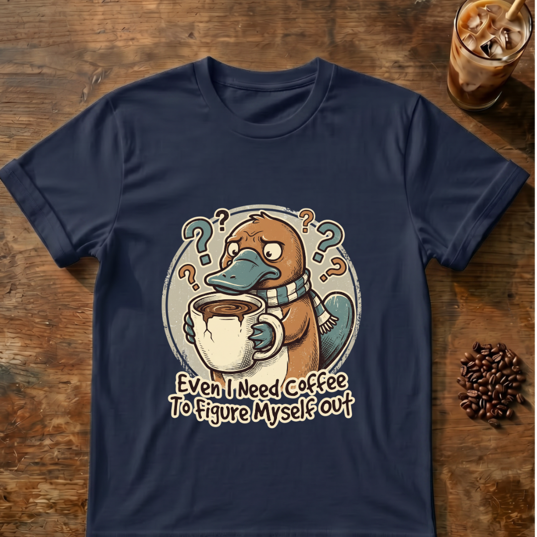 Platypus Even I need Coffee T‑Shirt