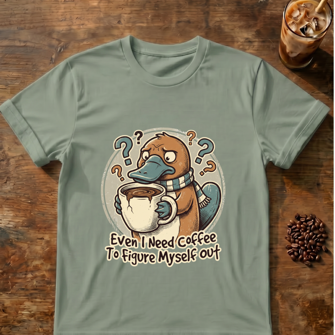 Platypus Even I need Coffee T‑Shirt