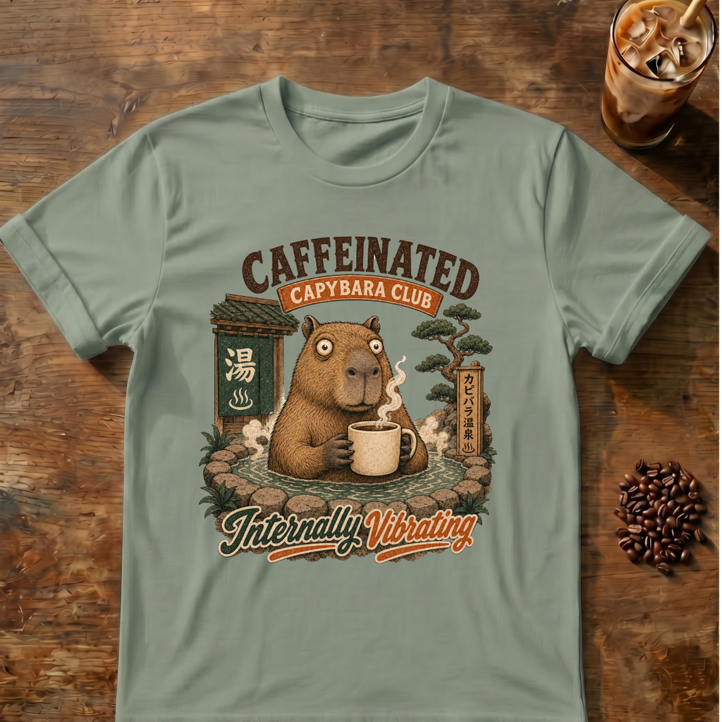 Caffeinated Capybara Club T-Shirt