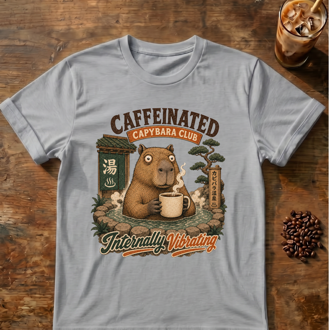 Caffeinated Capybara Club T-Shirt