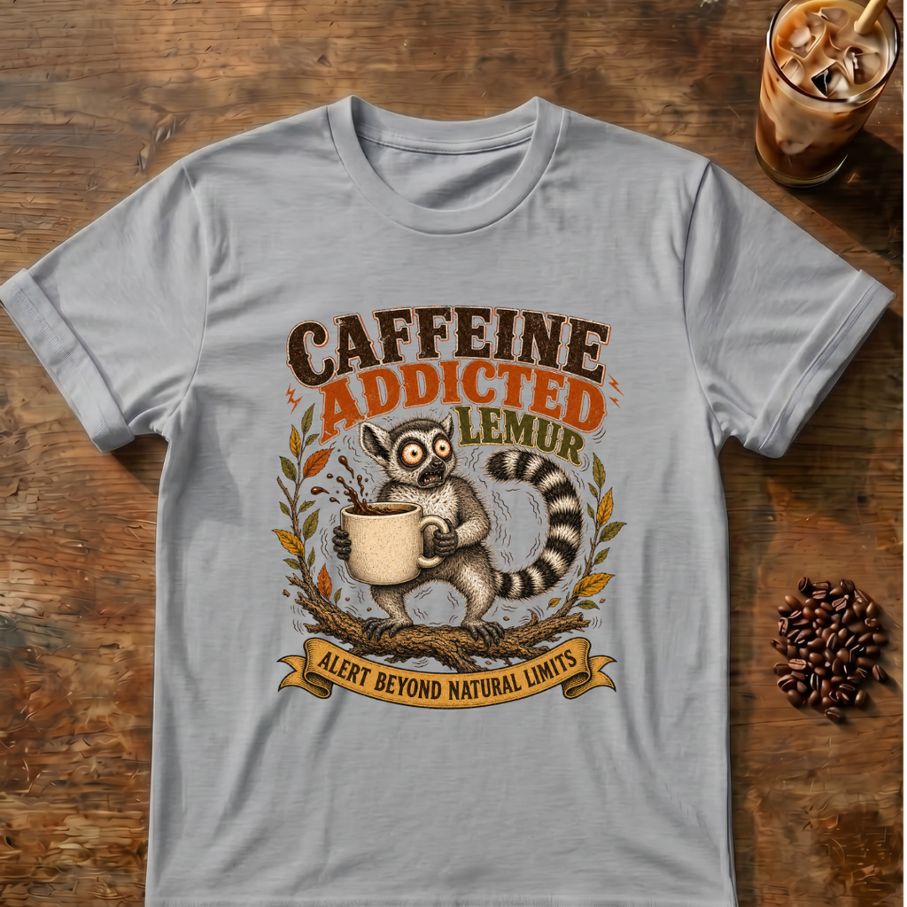 Caffeine Addicted Lemur T-Shirt