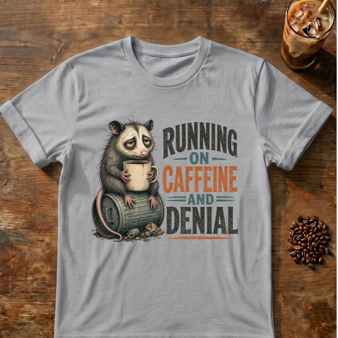 "Running on Caffeine and Denial" T-Shirt