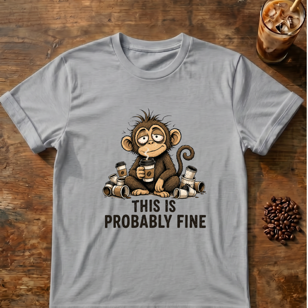 This Is Probably Fine Monkey T-Shirt