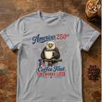 Coffee First, Fireworks Later T‑Shirt