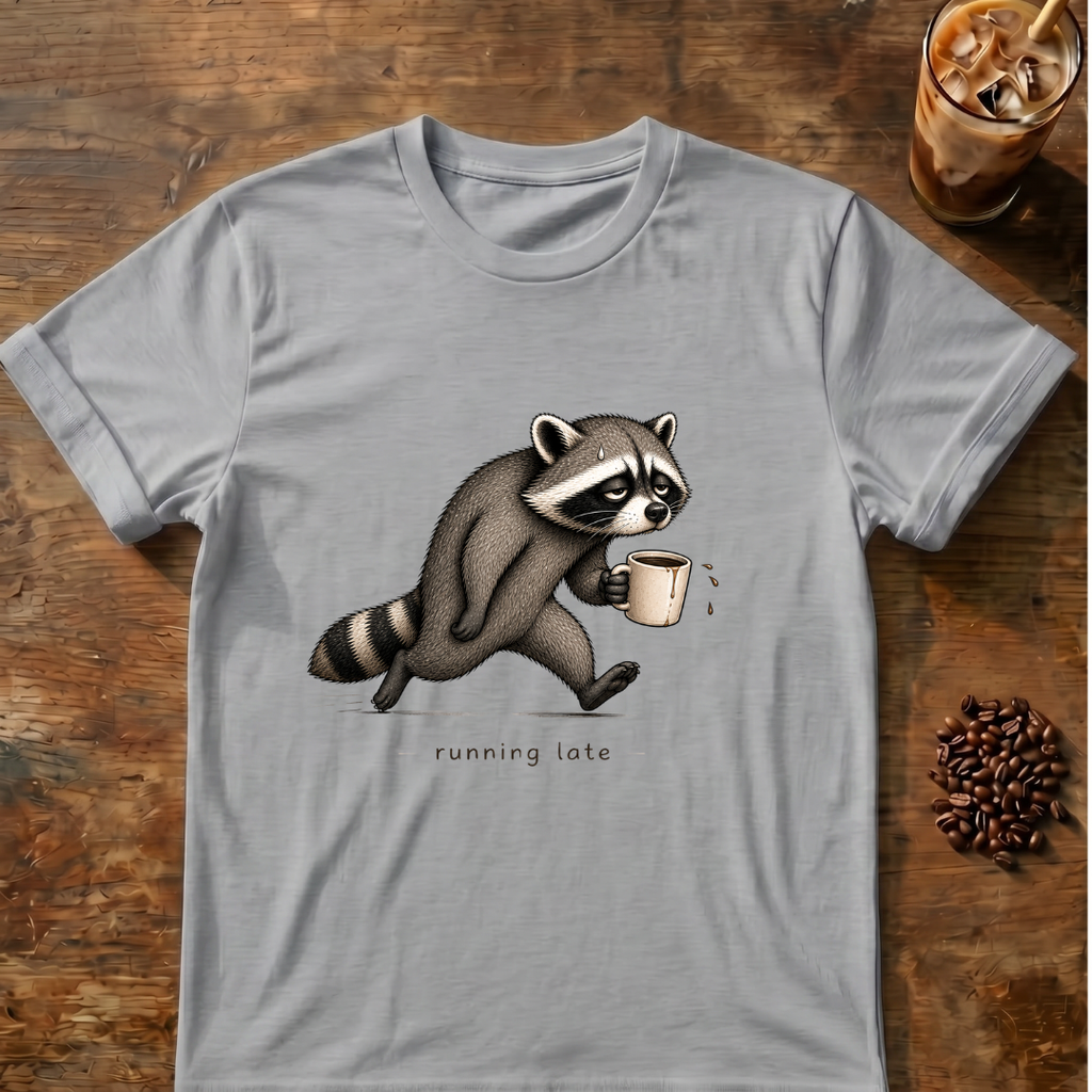 Running Late Raccoon T-Shirt