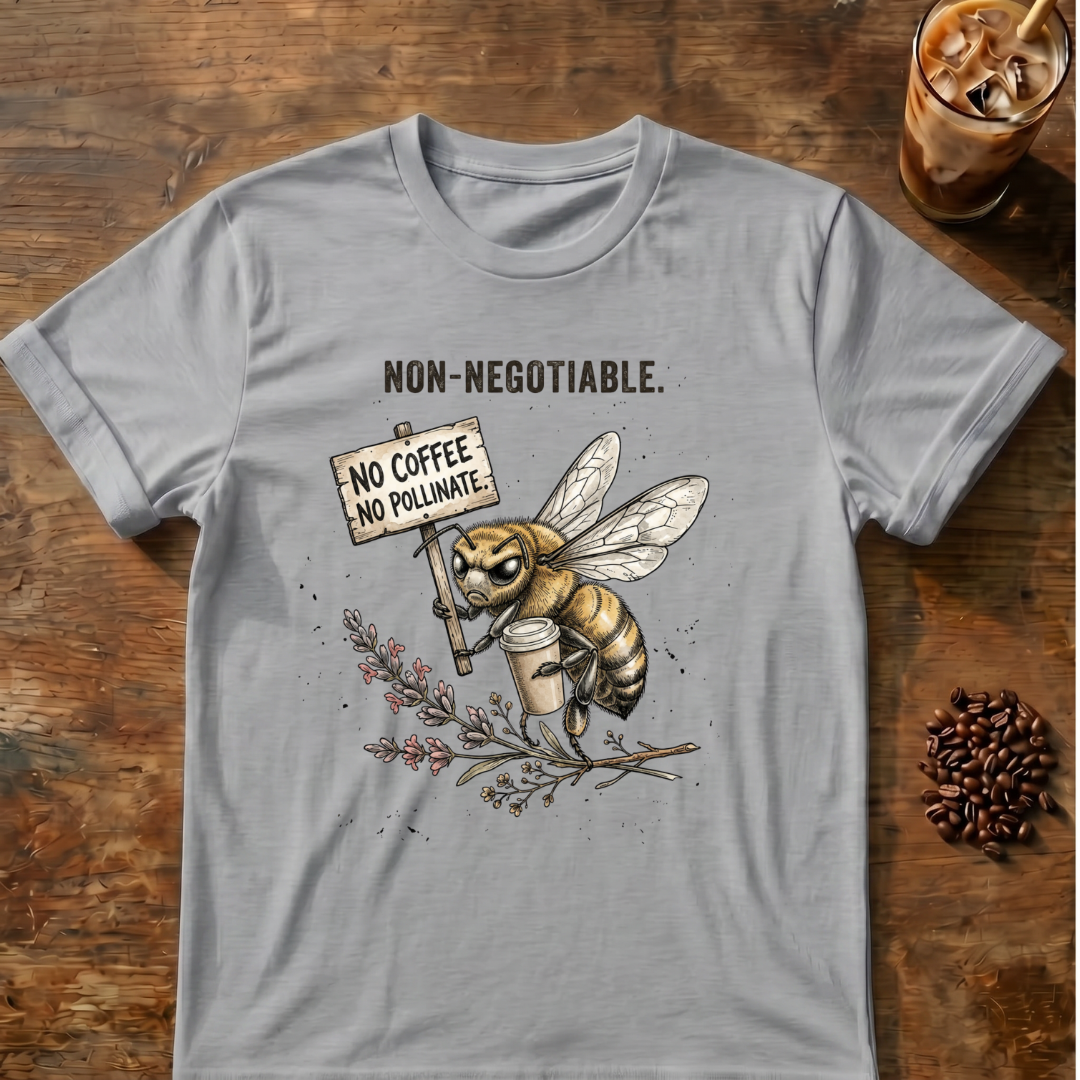 Non-Negotiable Bee “No Coffee No Pollinate” T-Shirt