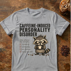 Caffeine-Induced Personality Disorder Racoon T-Shirt