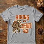 Sloth coffee graphic for Pace Sloth on sport-grey T-shirt
