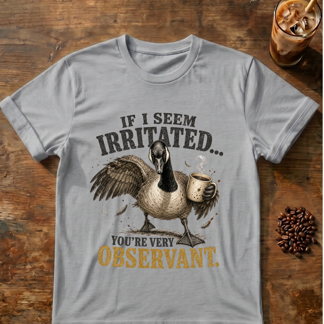 "If I Seem Irritated... You're Very Observant" T-Shirt