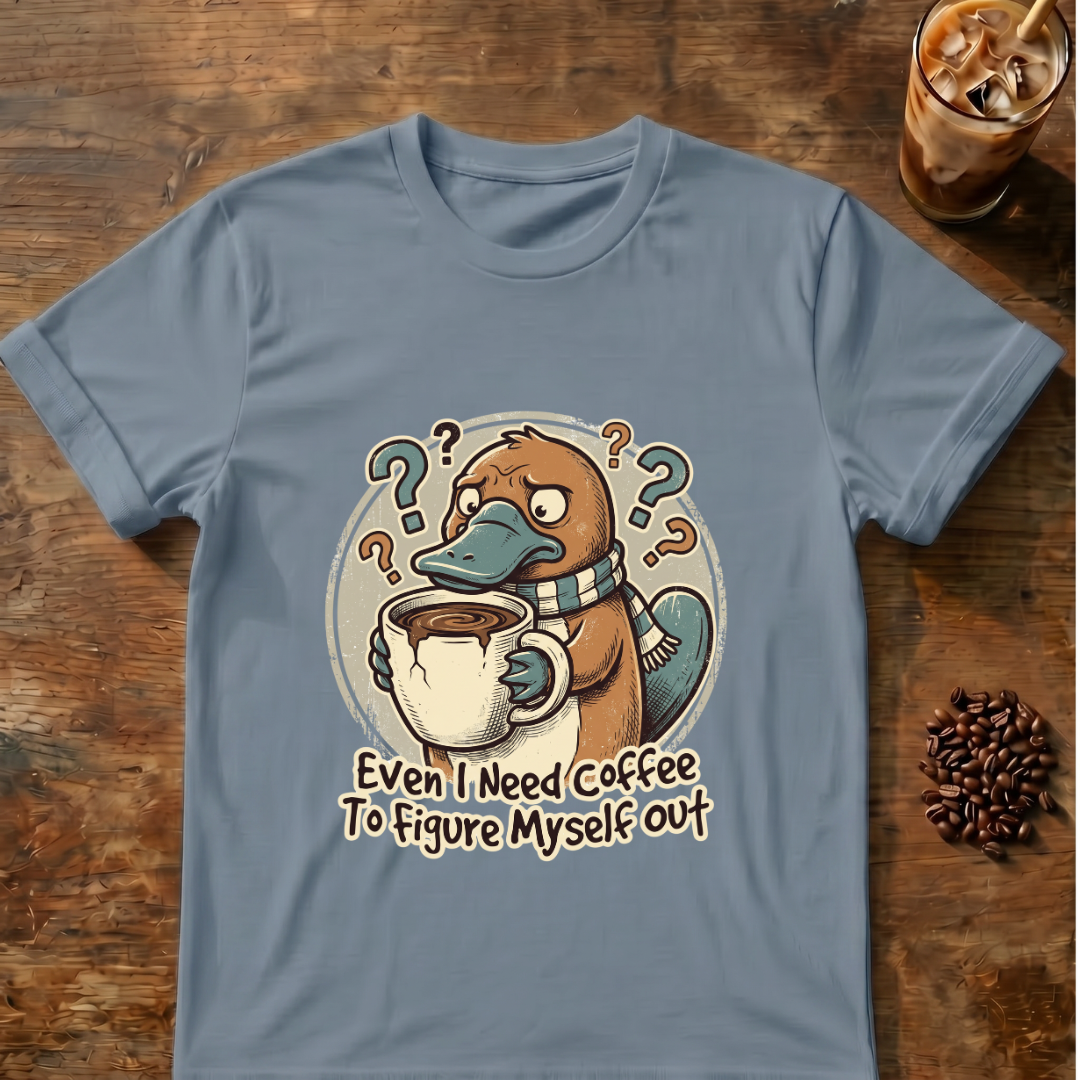 Platypus Even I need Coffee T‑Shirt