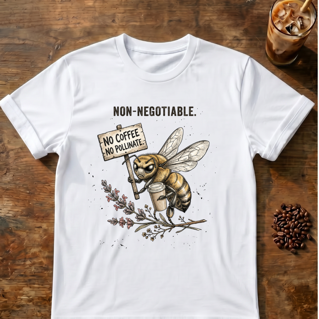 Non-Negotiable Bee “No Coffee No Pollinate” T-Shirt