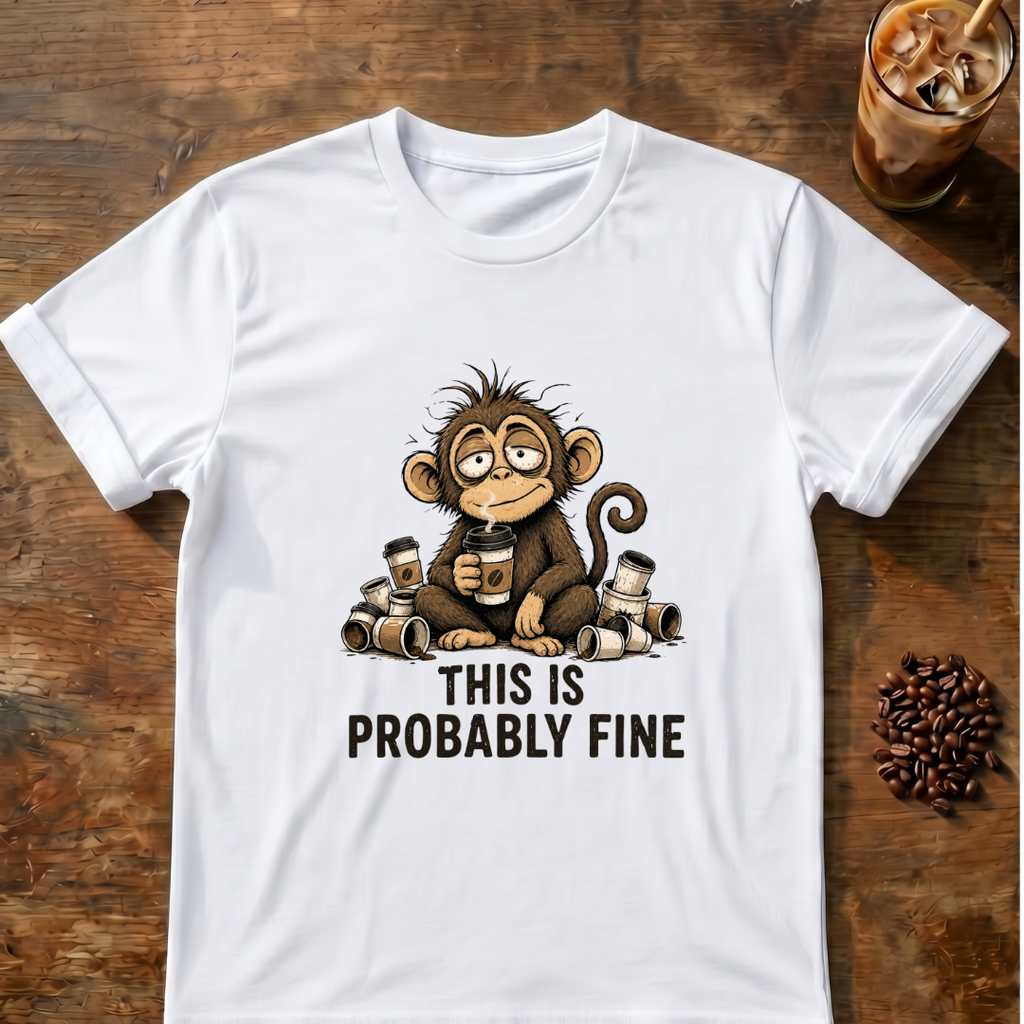 This Is Probably Fine Monkey T-Shirt