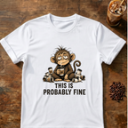 This Is Probably Fine Monkey T-Shirt
