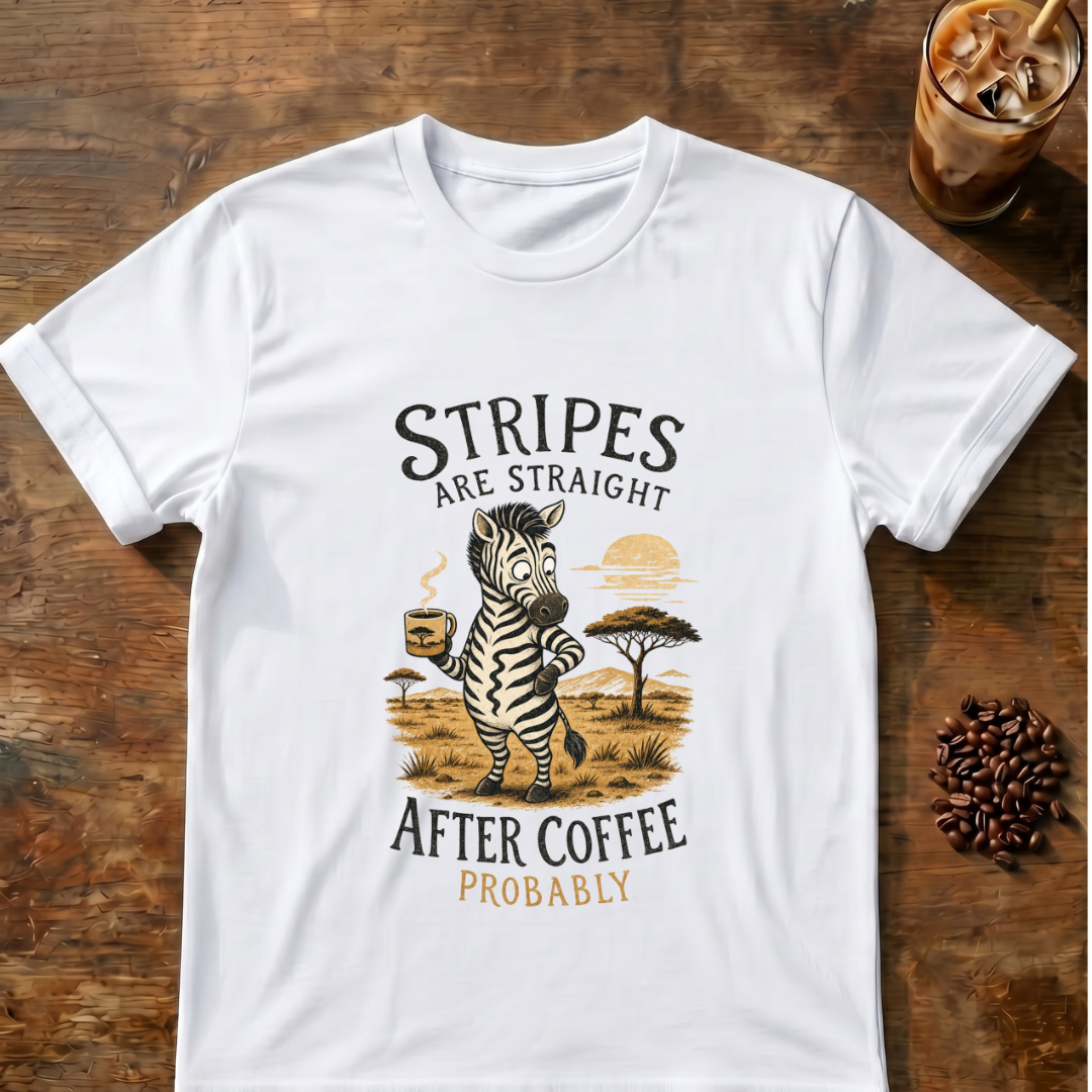 Zebra ‘Stripes Are Straight' T‑Shirt