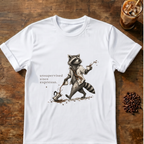 Raccoon Unsupervised since Espresso T-Shirt