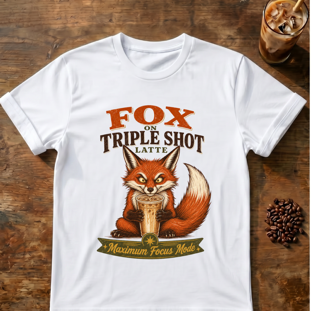 Fox on Triple Shot Latte T-Shirt