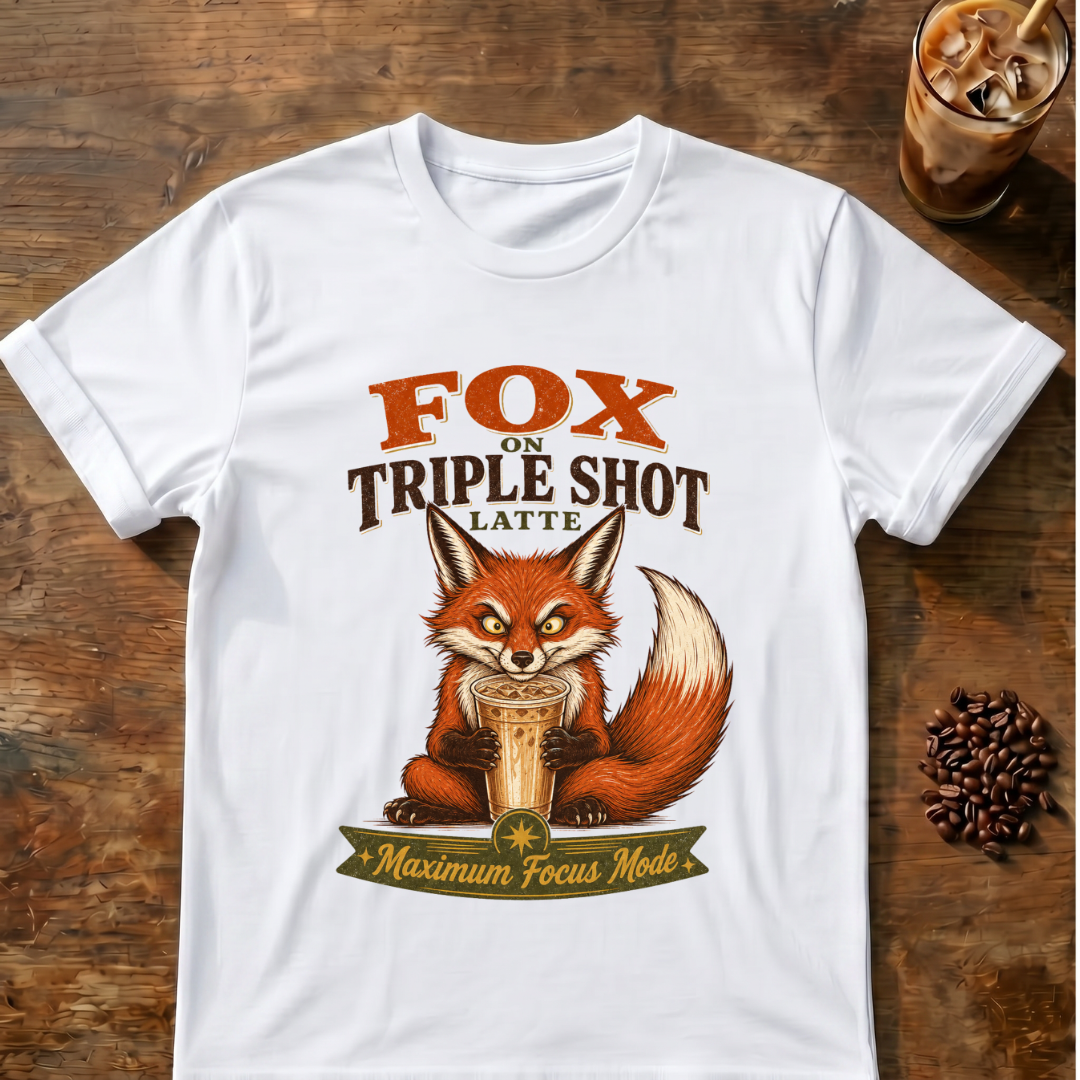 Fox on Triple Shot Latte T-Shirt