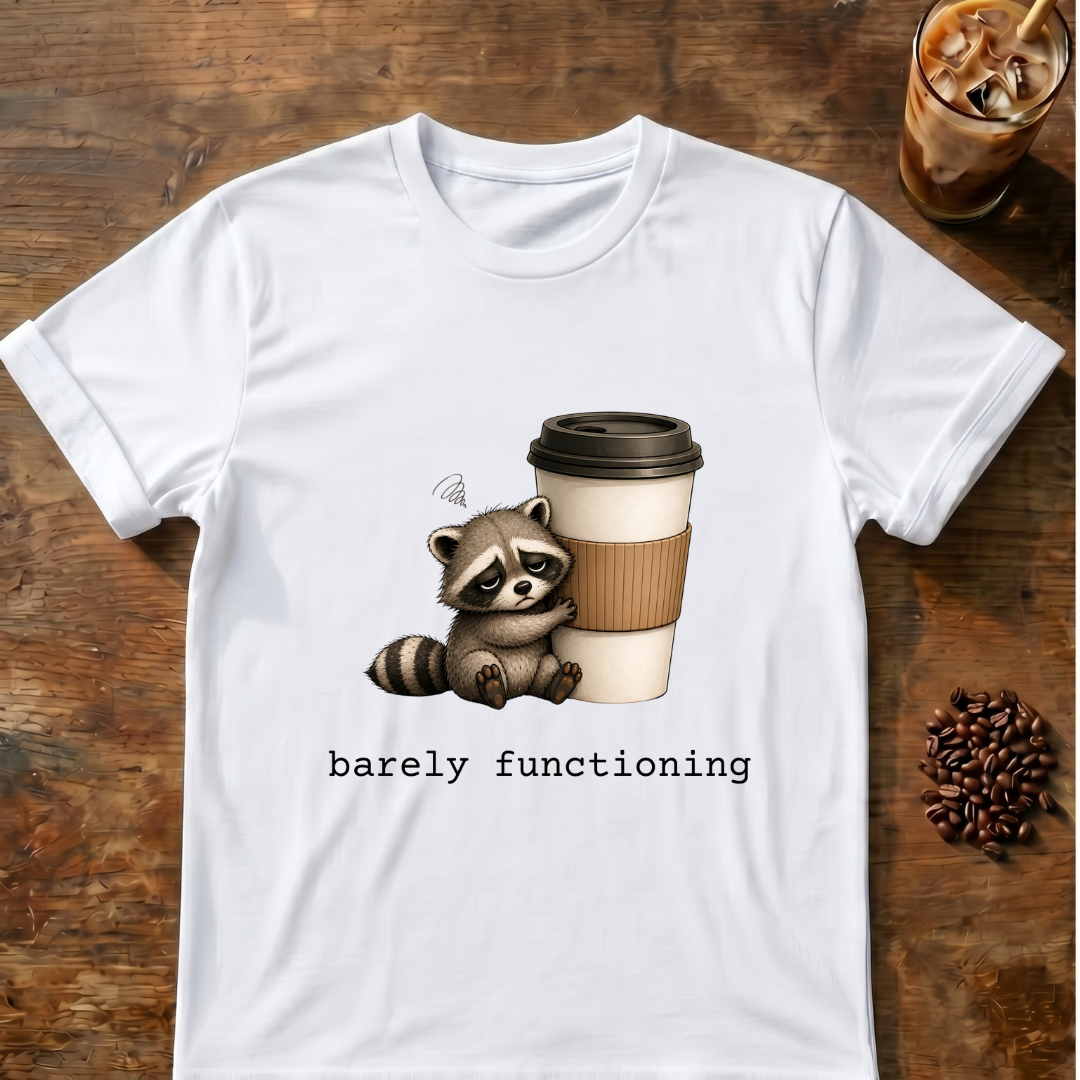 Raccoon 'barely functioning' T-Shirt