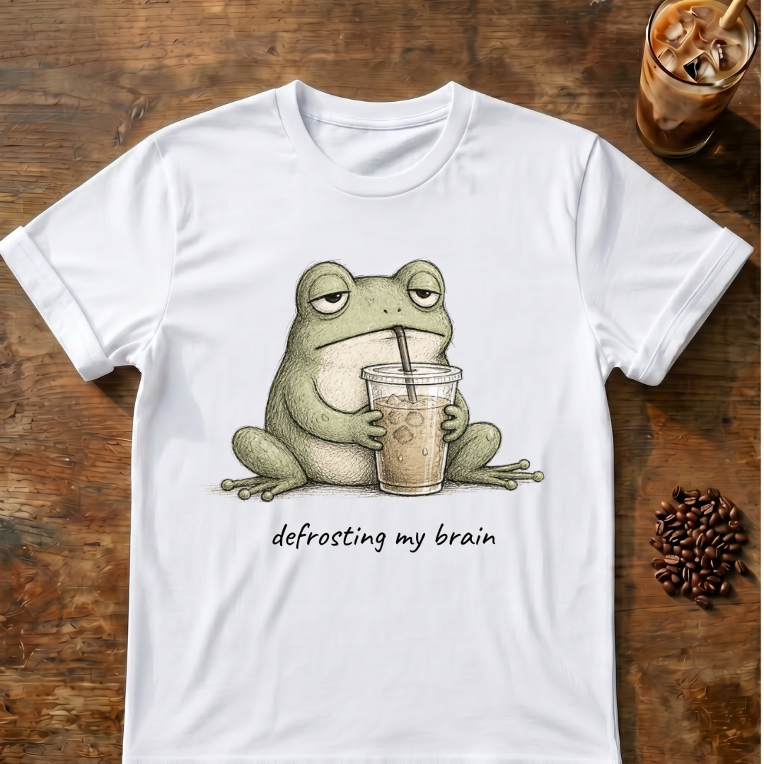 “Defrosting My Brain” Frog T-Shirt