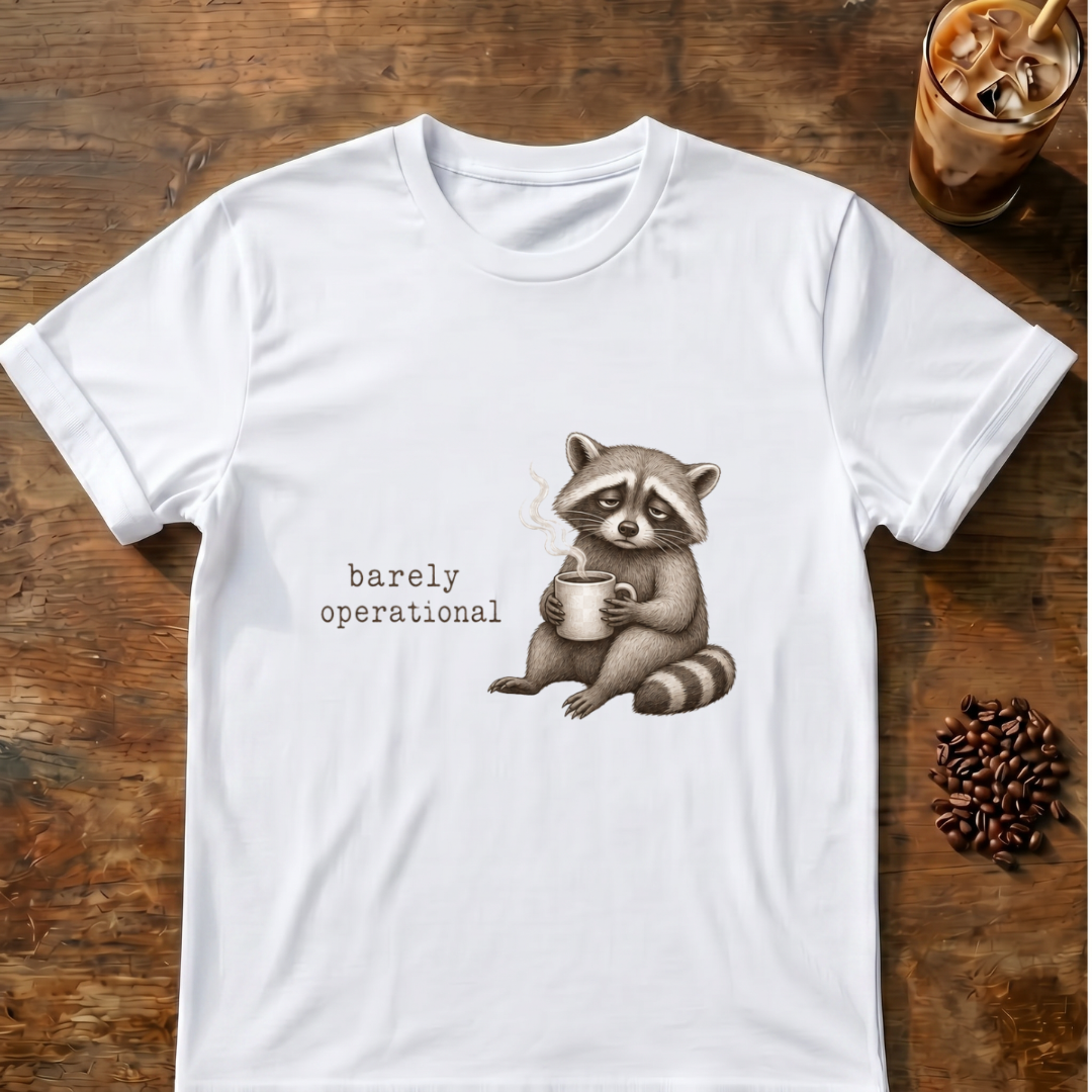 Barely Operational Raccoon T-Shirt