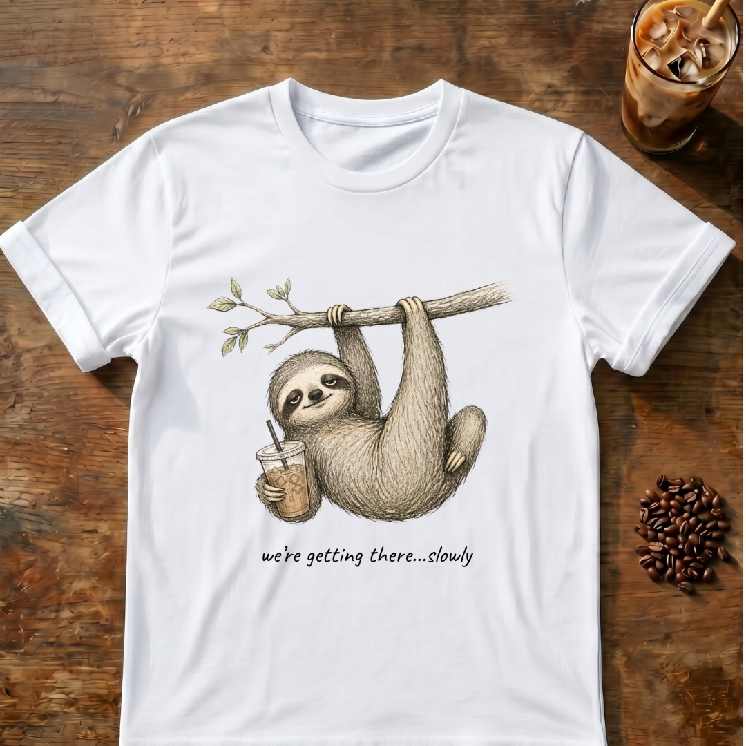 Sloth we're getting there T-shirt