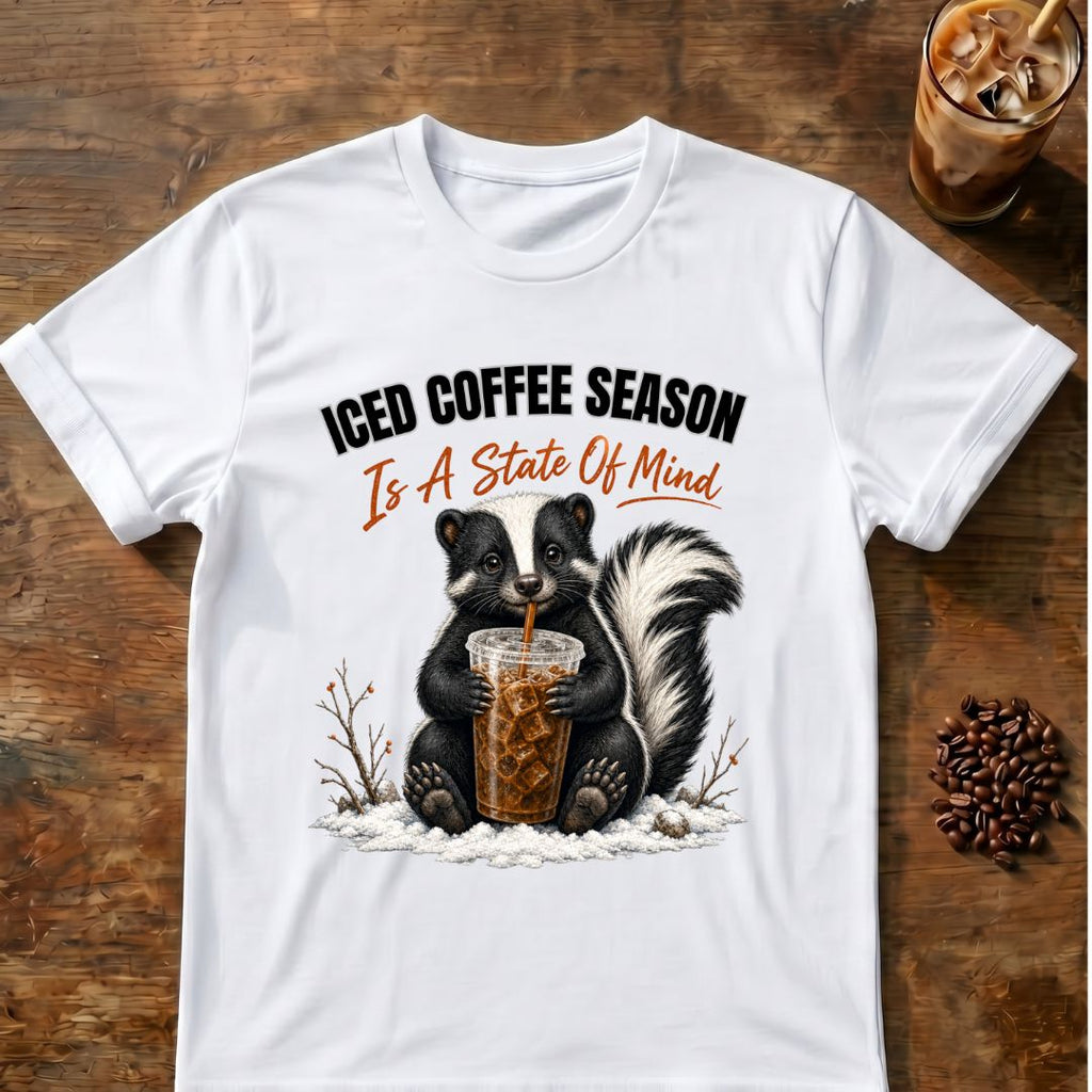 Iced Coffee Season Skunk T-Shirt