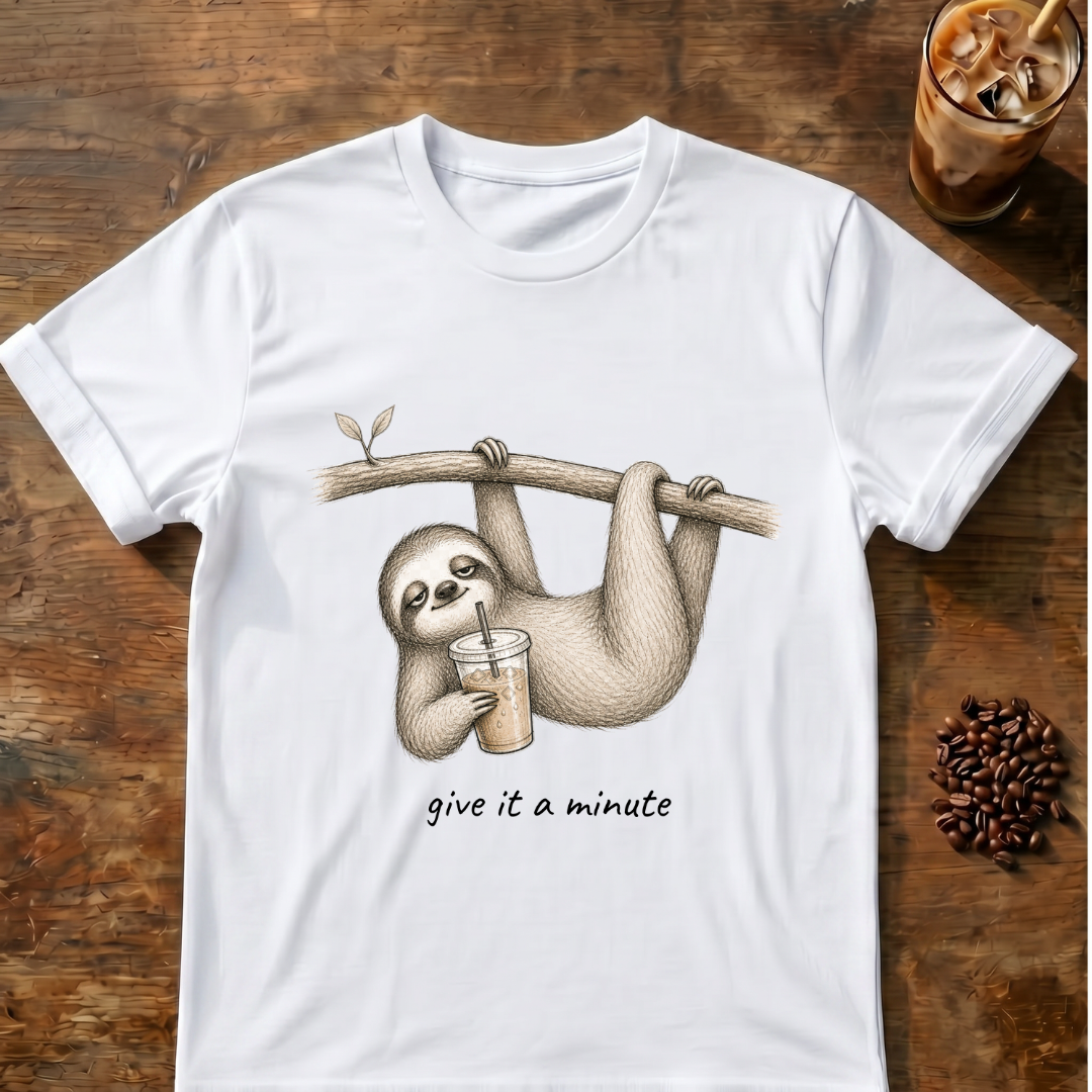 Sloth “Give It A Minute” T‑Shirt