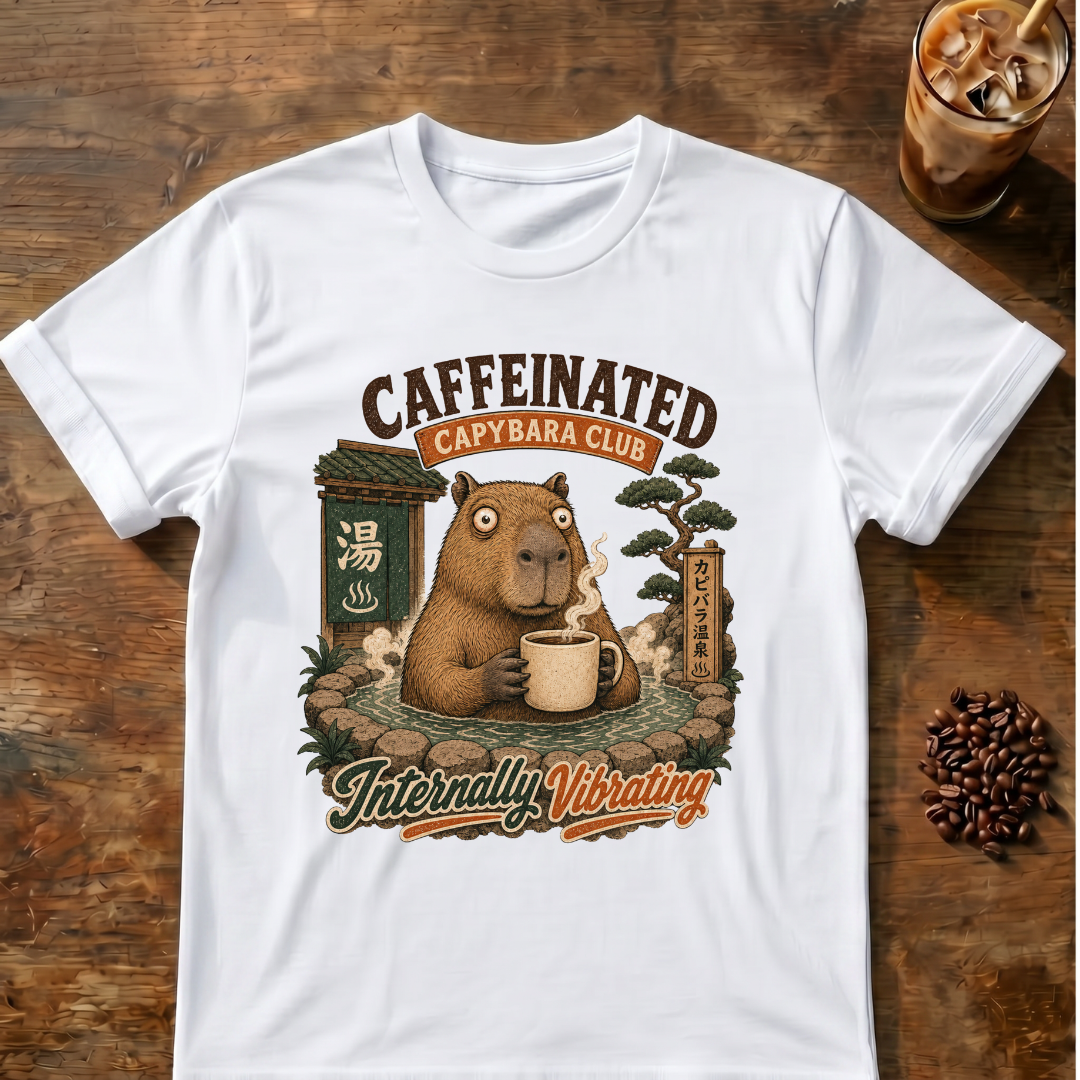 Caffeinated Capybara Club T-Shirt