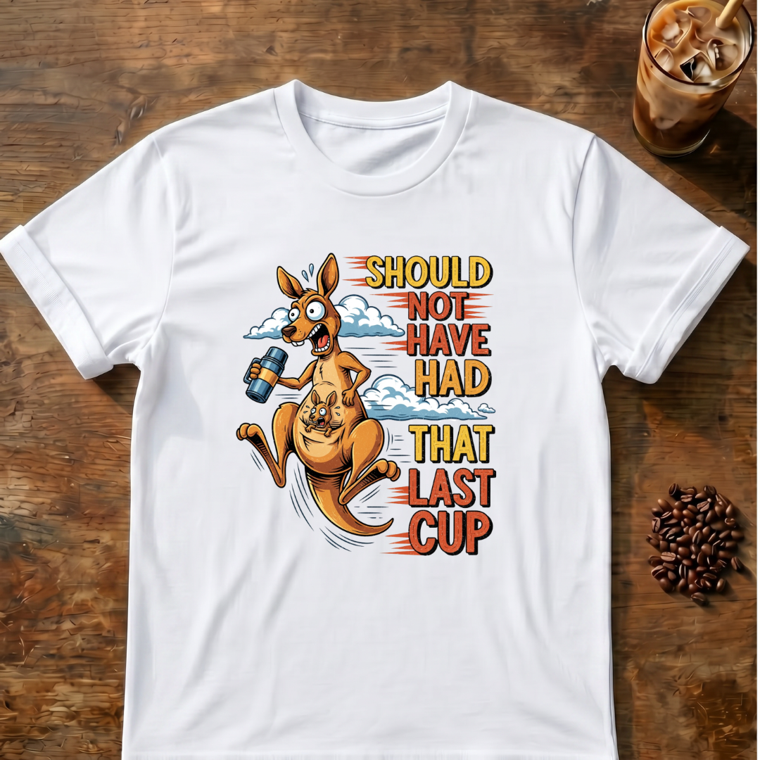 Kangaroo Last Cup Coffee T-Shirt