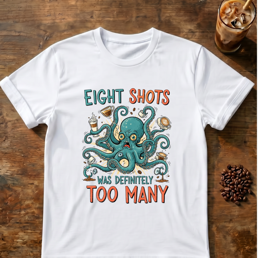Eight Shots Too Many Octopus T-Shirt