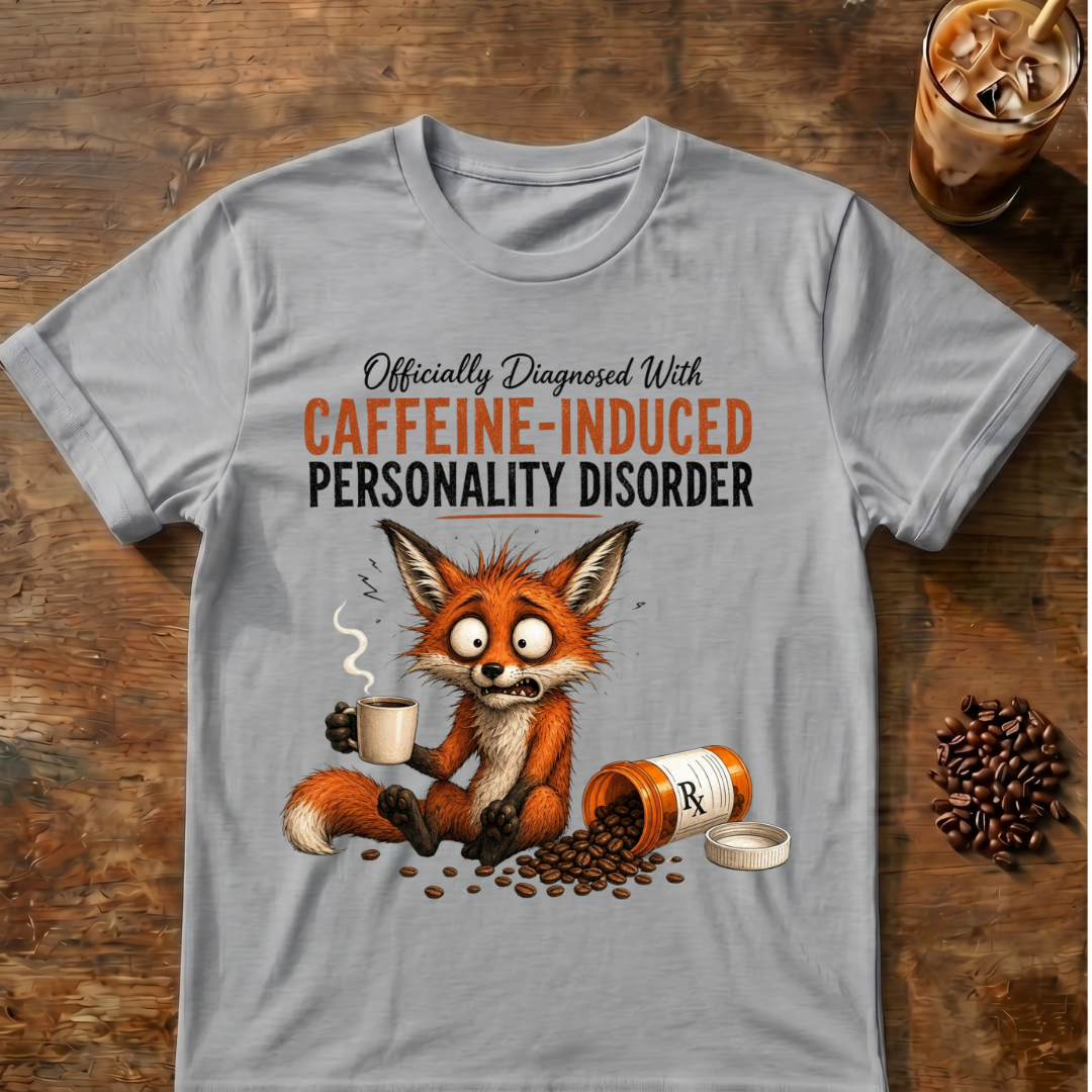 Caffeine-Induced Personality Disorder Fox T-Shirt