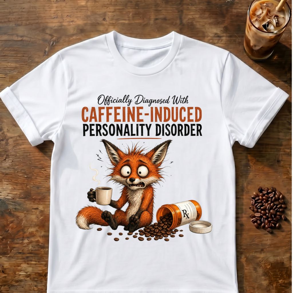 Caffeine-Induced Personality Disorder Fox T-Shirt